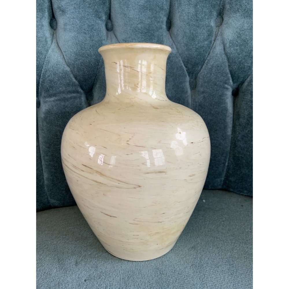 Vintage Flavia Montelupo ITALY Mid Century Modern Vase 8” Tall - Pottery Swirl